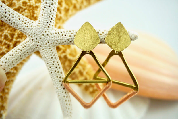 Kaia Earrings - Orange Diamond