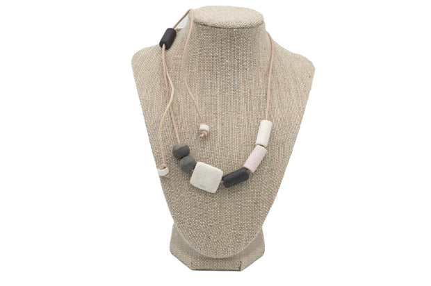 Miami Carnival Glass Neutral Necklace