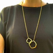 Brass Infinity Loop Necklace