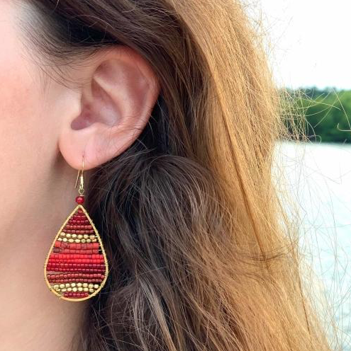 Rockledge Red Earrings