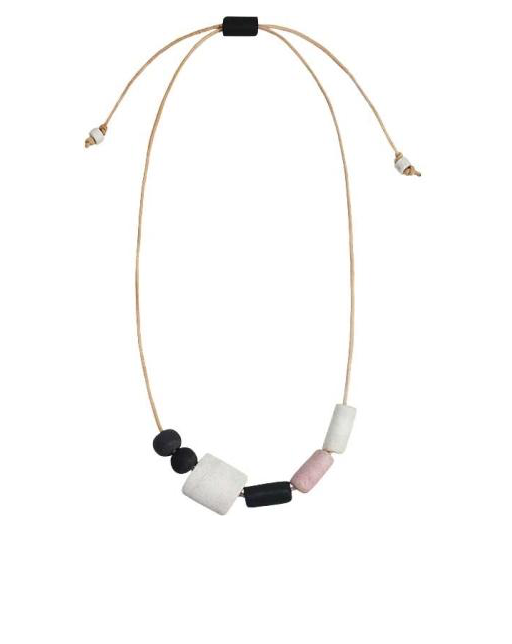 Miami Carnival Glass Neutral Necklace